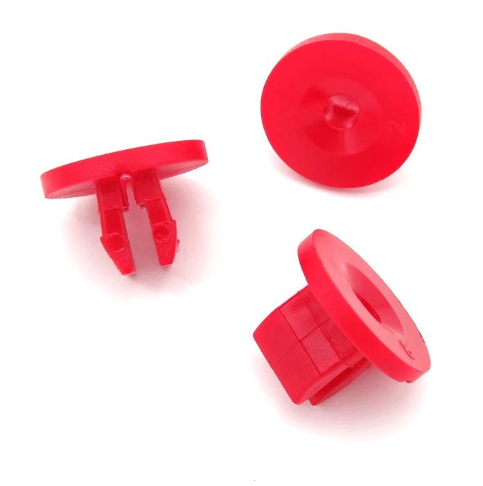 Plastic moer (rood) Beschermplaat motor