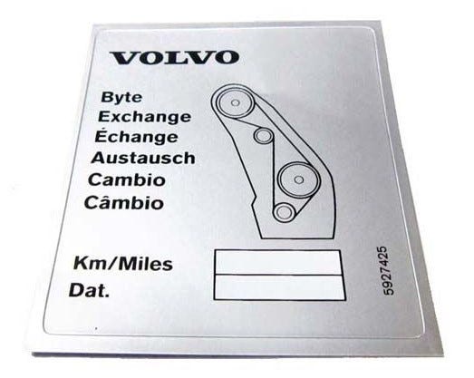 Sticker Volvo (vervanging distributieriem) alle modellen
