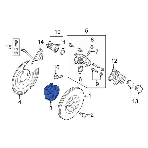 Naafset links en rechts achter EX40 '25- XC40