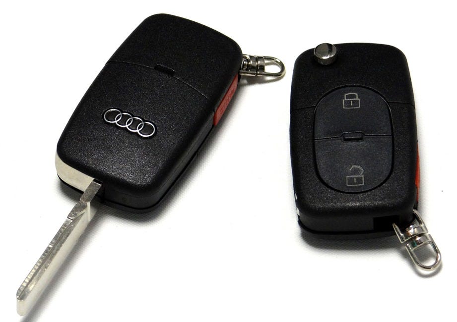Sleutel cover Audi 2-knops 1 batterij