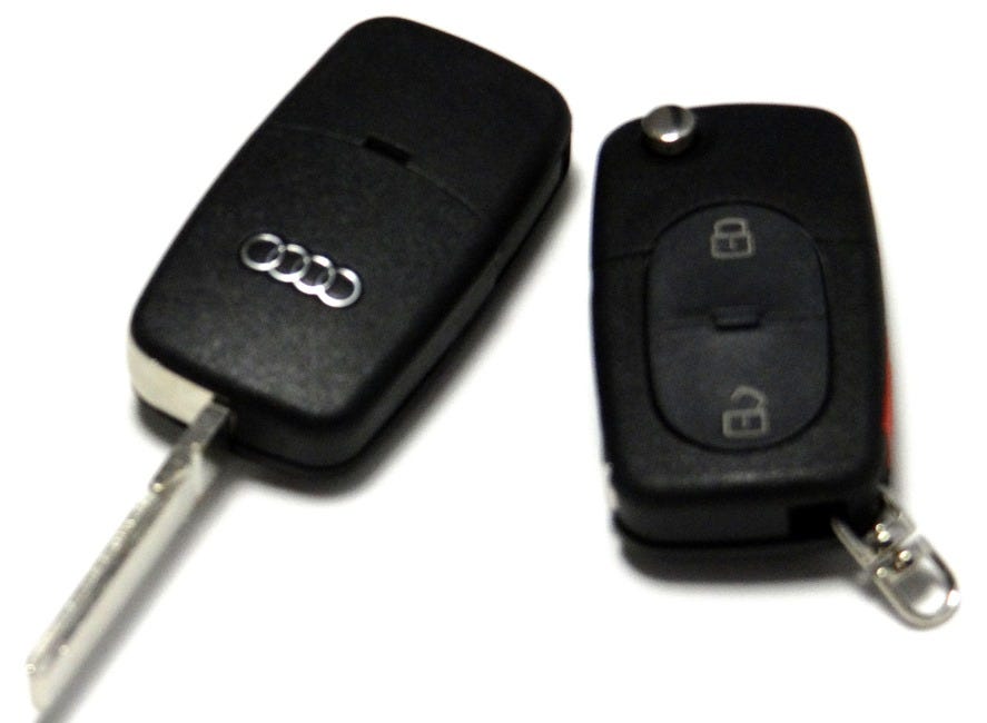 Sleutel cover Audi 2-knops (klapsleutel)