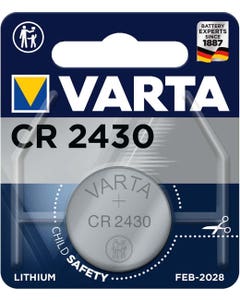 Varta Knoopcelbatterij CR2430 Lithium 3v 300mAh (Ø24,5x30mm)