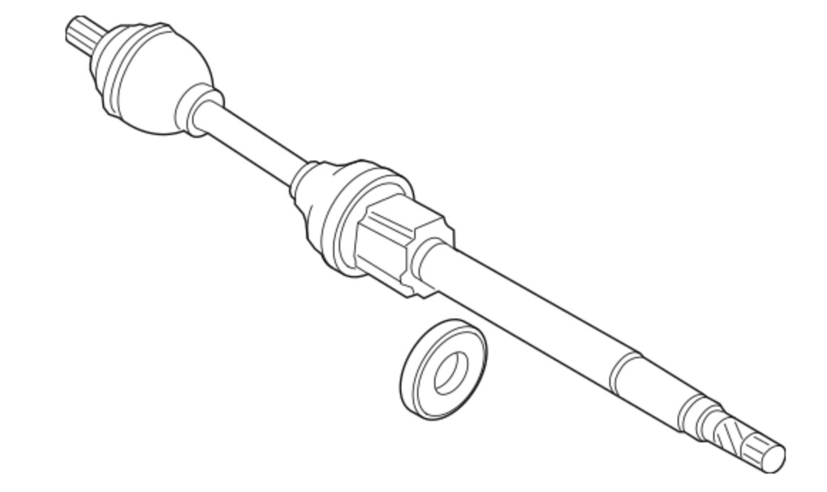 Aandrijfas rechts XC90 16- XC60 2018- Long