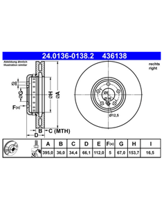 Remschijf LV met M-Sportrem 395x36